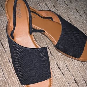 Franco Sarto Glory Snake Embossed Leather Sandal